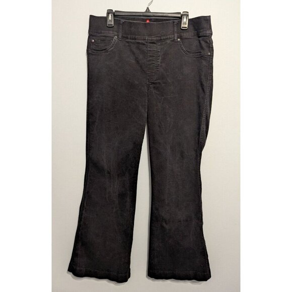 Spanx Flare Leg Pull-On Jeans Womens 1X Black 29.5" Inseam Pants - Picture 1 of 8
